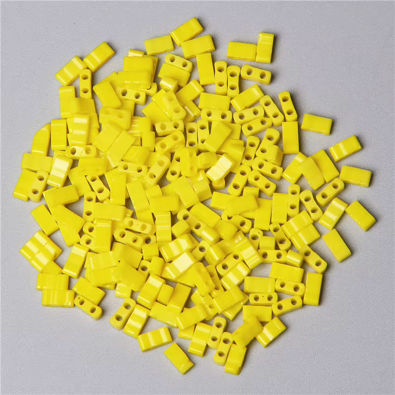 Perles de Tila plates, 2 trous, 3x5mm, pour bricolage, fabrication de bijoux, Bracelet, graines en vrac, vente en gros