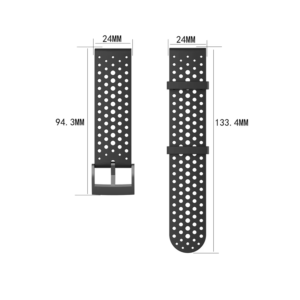 Bracelet de montre intelligent en Silicone 24mm pour Suunto 9/7/D5/Spartan Sport/poignet HR hommes Sport