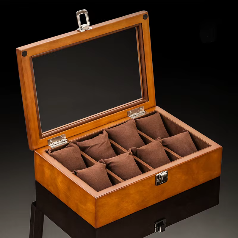 2025 boîte de montre en bois boîtier de rangement