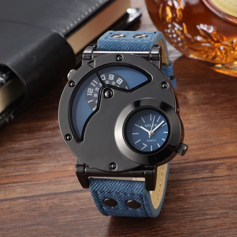 Montres de sport bleues pour hommes