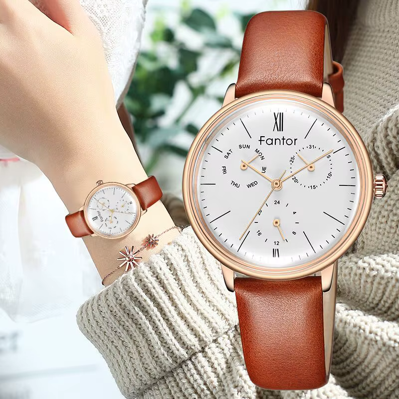 Fantor – montre-bracelet en cuir pour femmes