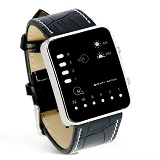 Montre de mode pour hommes sport binaire numérique affichage LED bracelet en Faux cuir montre-bracelet reloj hombre часы мужɔе ✔