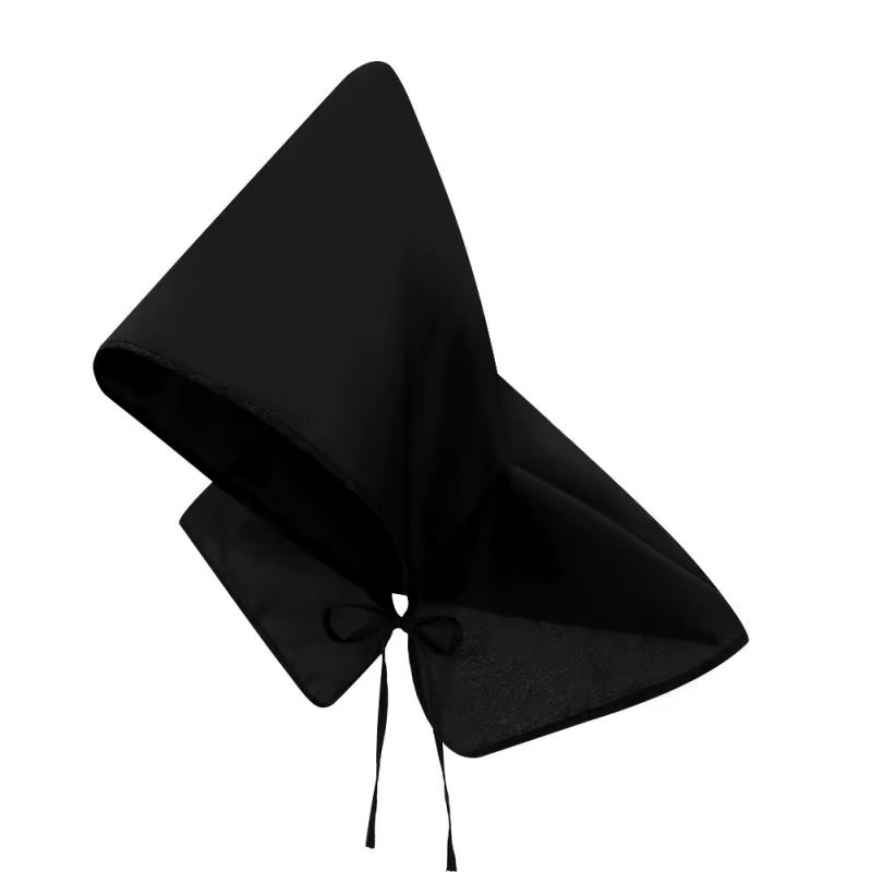 Cape courte pour Cosplay Halloween, accessoire Cosplay, déguisement de sorcière, unisexe, chapeau de la pandémie, oiseau médiéval, coiffure de Cosplay, châle noir à lacets