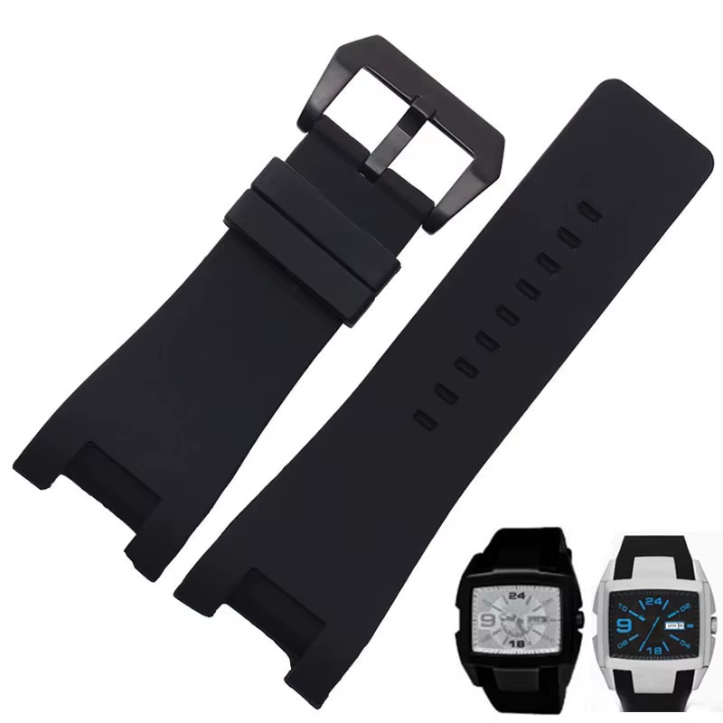 Nouveaux bracelets de montre en caoutchouc pour Diesel DZ1216 DZ1273 DZ4246 DZ4287 Bracelet