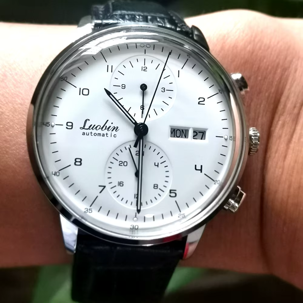 Luobin montre automatique hommes montre-bracelet mécanique mode robe montres de luxe 42mm