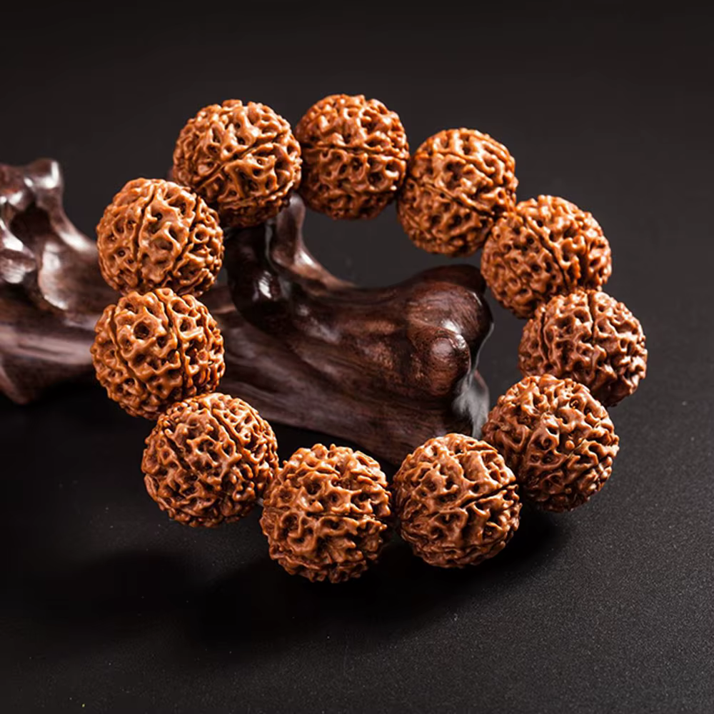 Mode Rudraksha perles Bracelets pour femme Nature Rudraksha Bracelets hommes religieux bouddha méditation bouddhisme bijoux amulettes