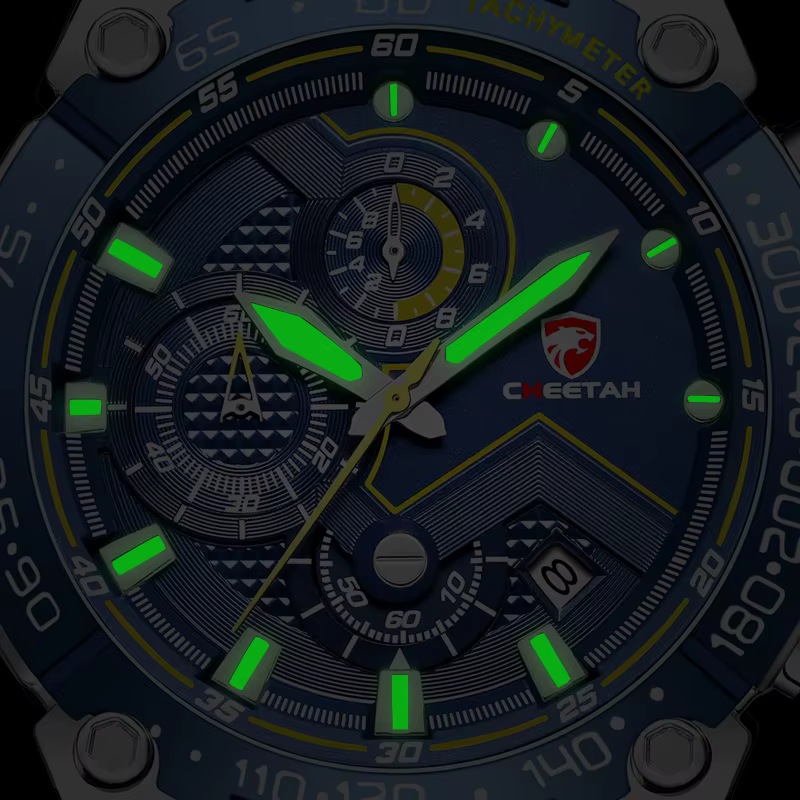 CHEETAH nouvelles montres hommes marque de luxe grand cadran montre