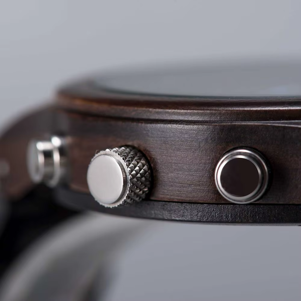 BOBO BIRD-Montre-bracelet chronographe en bois à quartz pour homme