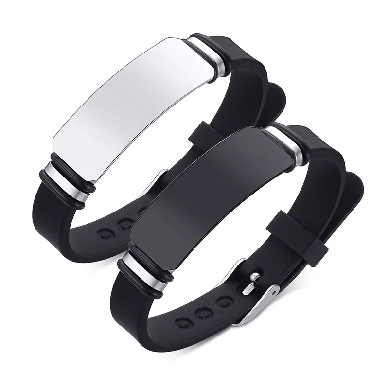 Bracelets personnalisés en Silicone pour hommes
