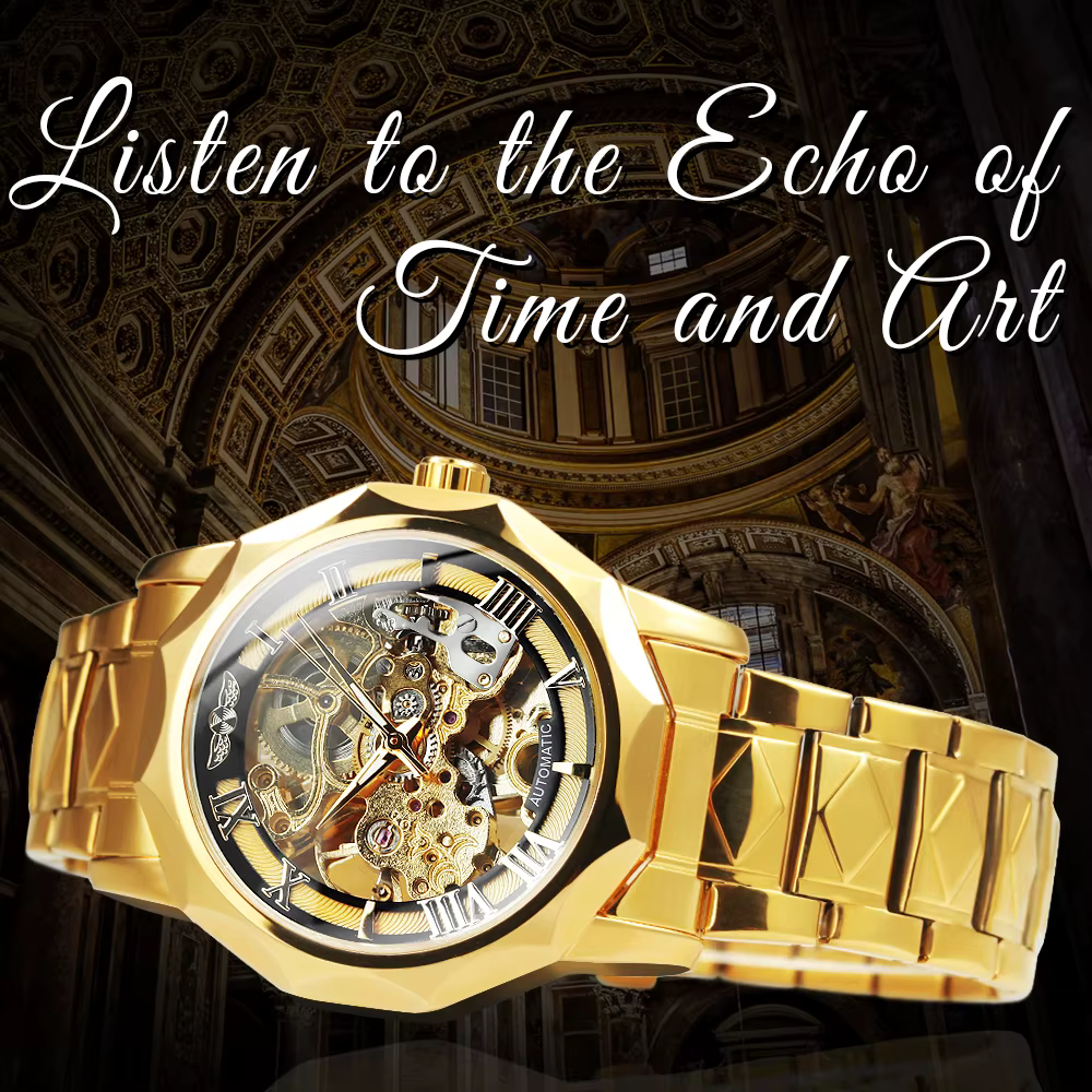 WINNER – montre mécanique squelette de luxe pour hommes