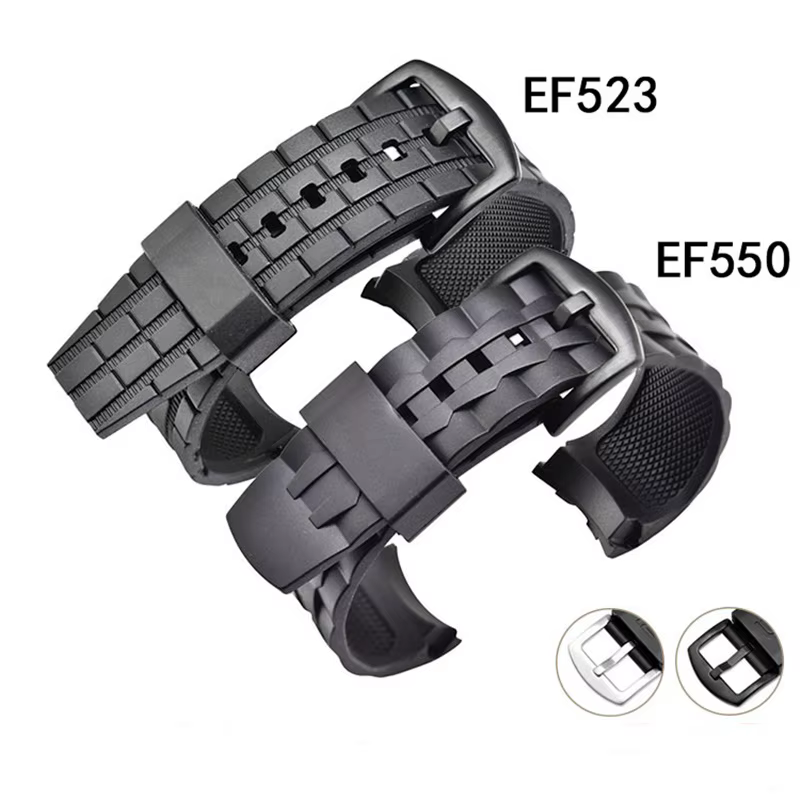 Pour Casio Edifice série Bracelet EF-550/EF523 bracelets de montre en caoutchouc