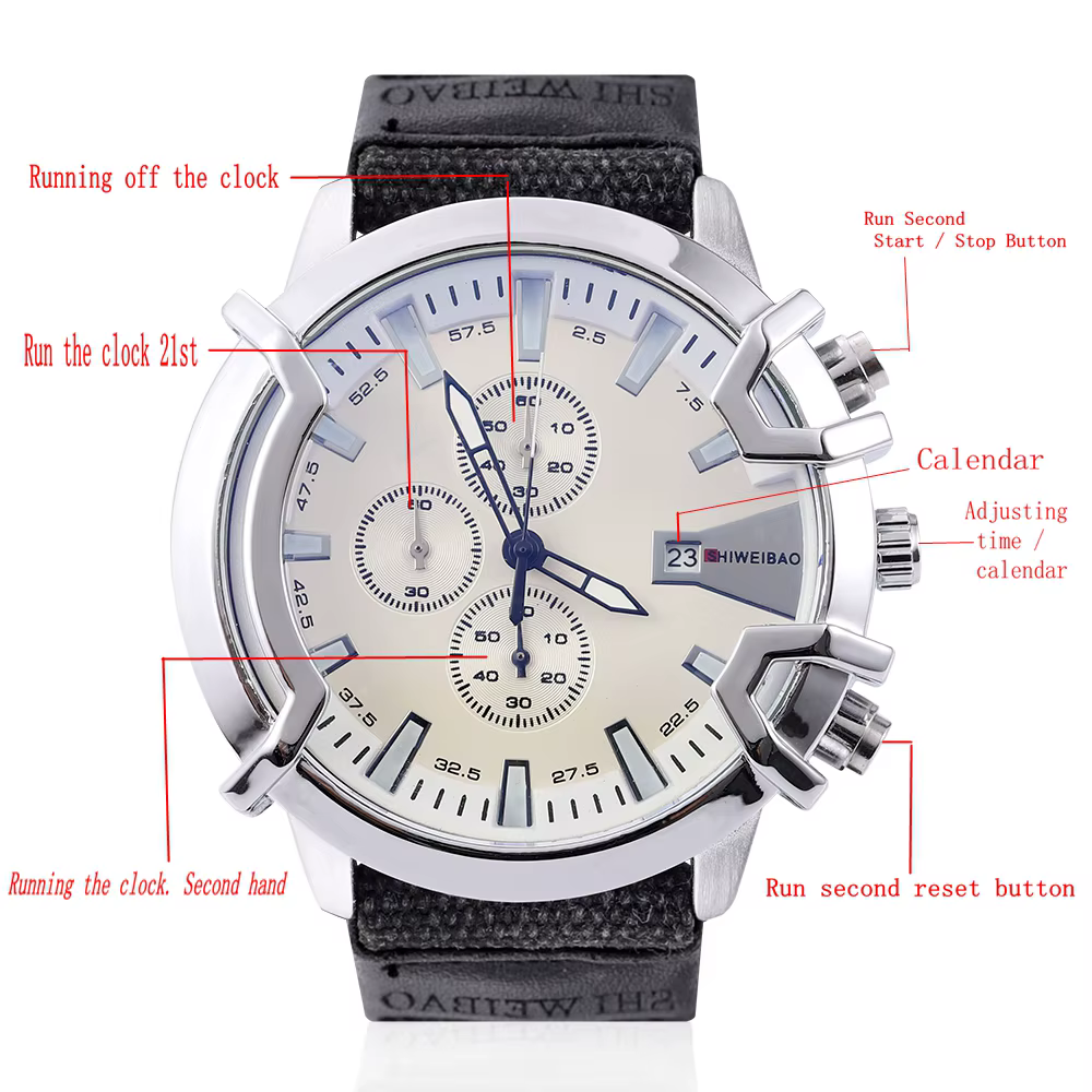 Montres chronographes étanches pour hommes