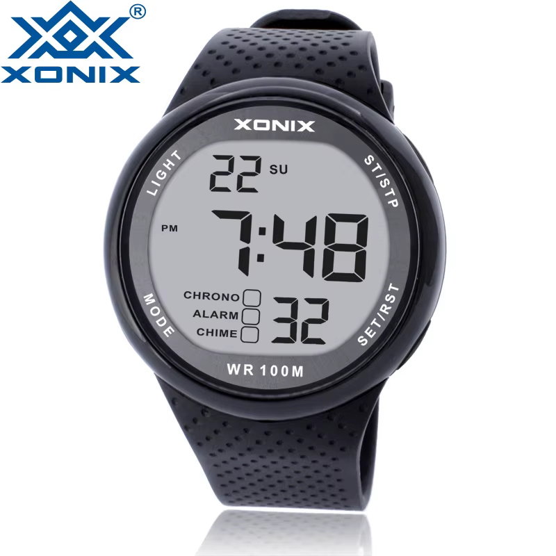 XONIX classiques montre de sport Relogio Masculino numérique plongée natation étanche 100m Reloj Hombre montre-bracelet submersible GJ