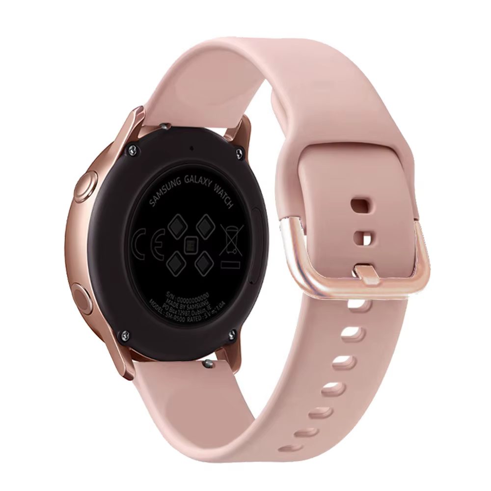 Pour Samsung Galaxy Active 2 40mm 44mm Bracelet de montre intelligente Silicone 20mm
