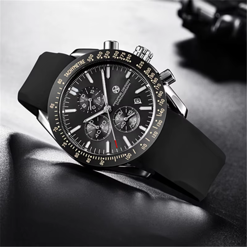 PAGRNE DESIGN Nouvelle montre à quartz pour homme de 45 mm