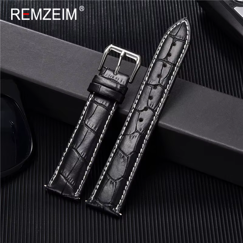 Bracelet de montre en cuir de veau pour hommes et femmes