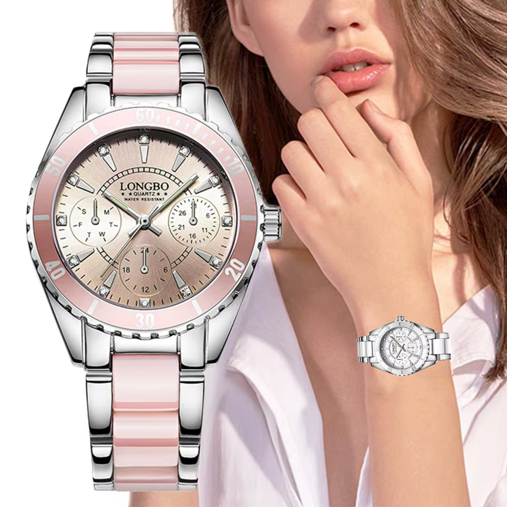 LONGBO – montre-Bracelet en céramique et alliage pour femmes