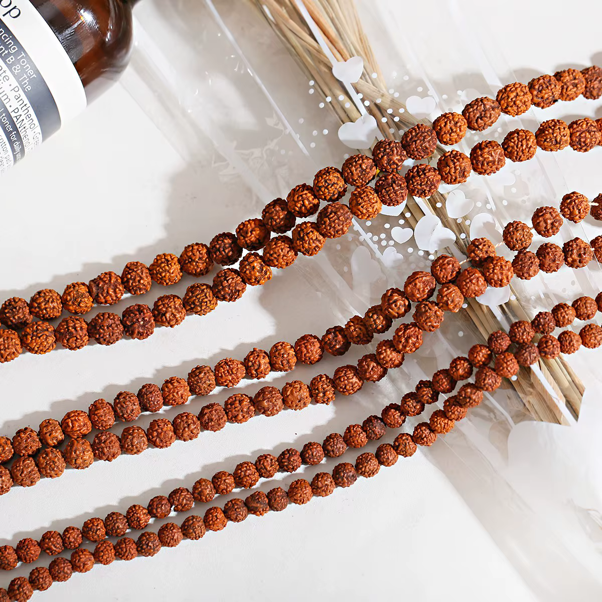 Rudraksha Vajra-Perles pour bracelet exécutif, accessoires de bijoux, méditation, prière mala, ethnique, bouddhisme tibétain, 108 pièces/ensemble