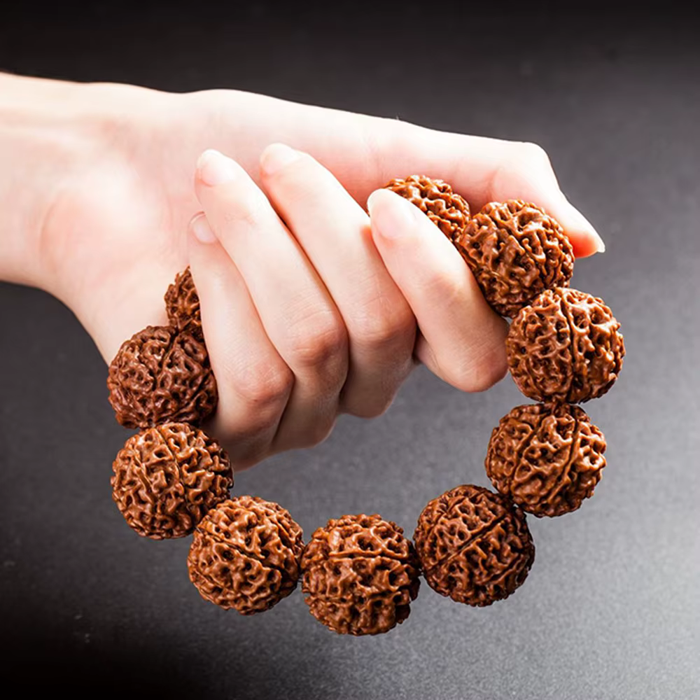 Mode Rudraksha perles Bracelets pour femme Nature Rudraksha Bracelets hommes religieux bouddha méditation bouddhisme bijoux amulettes
