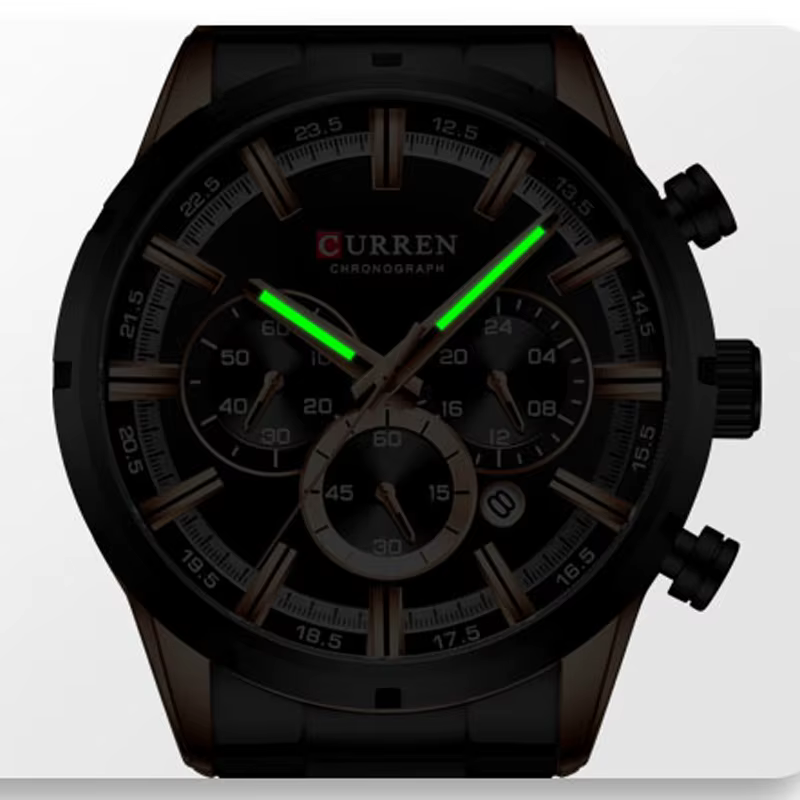 Istro REN-Montre à quartz chronographe en acier inoxydable pour homme, montres de sport de luxe, marque supérieure, nouvelle mode