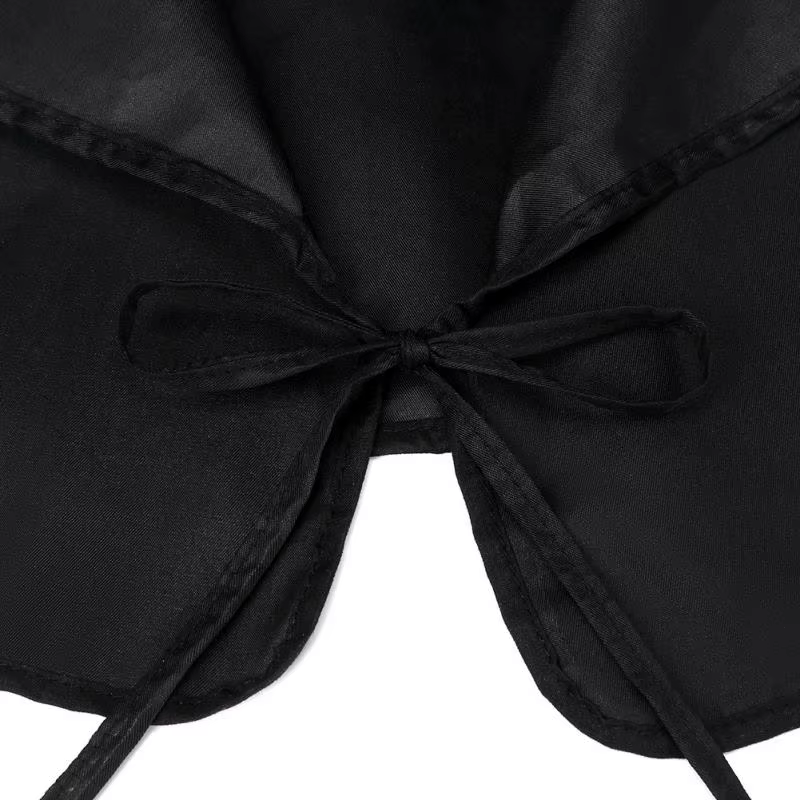 Cape courte pour Cosplay Halloween, accessoire Cosplay, déguisement de sorcière, unisexe, chapeau de la pandémie, oiseau médiéval, coiffure de Cosplay, châle noir à lacets