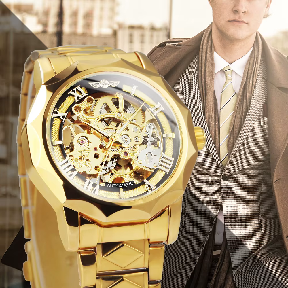 WINNER – montre mécanique squelette de luxe pour hommes