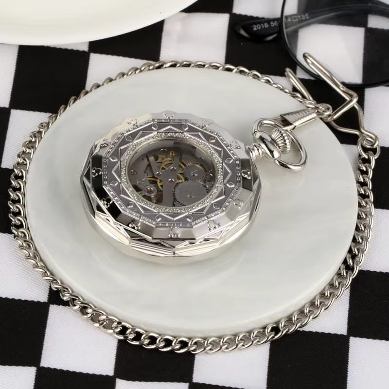 Montre de Poche Mécanique à Remontage Manuel pour Homme et Femme