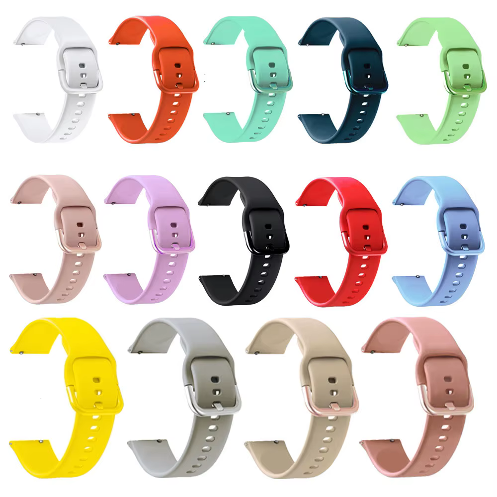 Pour Samsung Galaxy Active 2 40mm 44mm Bracelet de montre intelligente Silicone 20mm