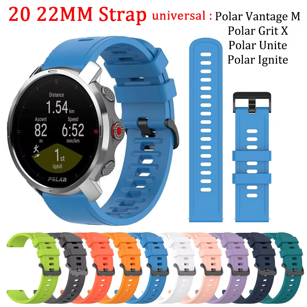 Bracelet en silicone pour montre intelligente Polar Grit X Vantage M