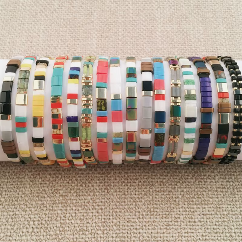 Bracelets Boho MIYU pastels pour femmes, bijoux ethniques, perles de proximité, à la mode, nouveau cadeau