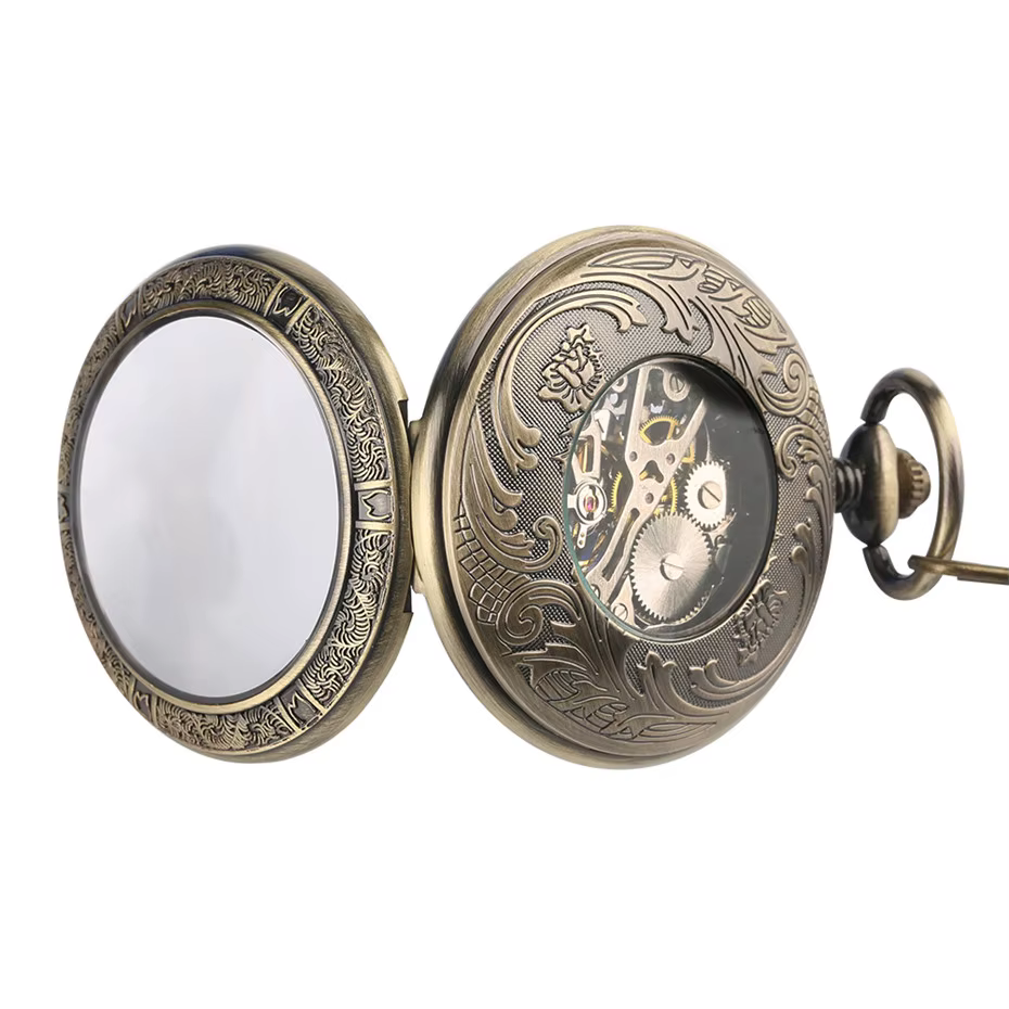 Montre de poche mécanique vintage pour hommes et femmes