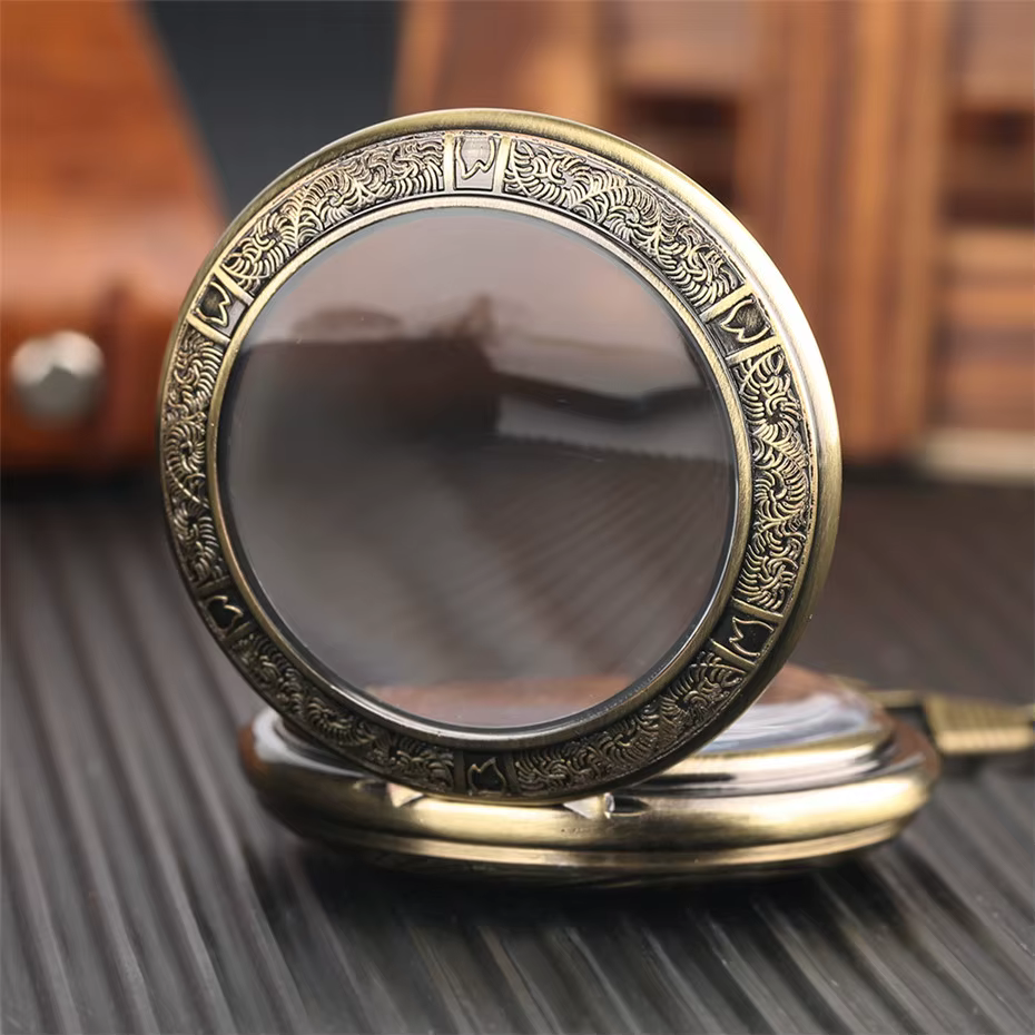 Montre de poche mécanique vintage pour hommes et femmes