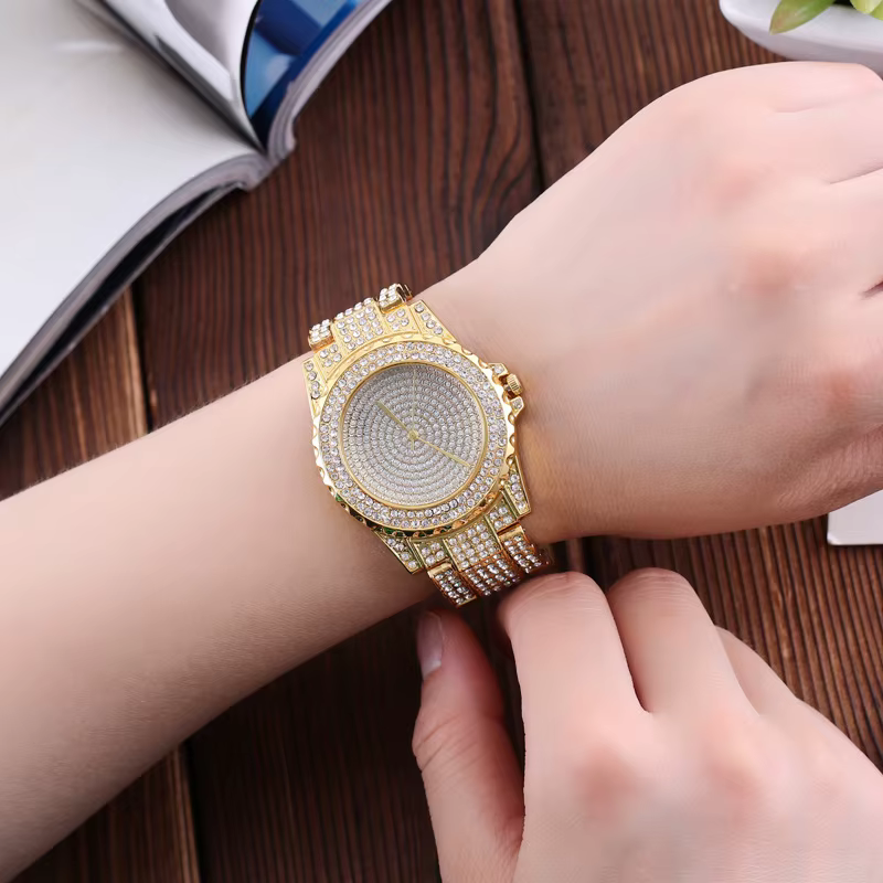 Feminino Relogio femmes montres cristal plein acier dames montre-bracelet Quartz femme reloj hombre montre