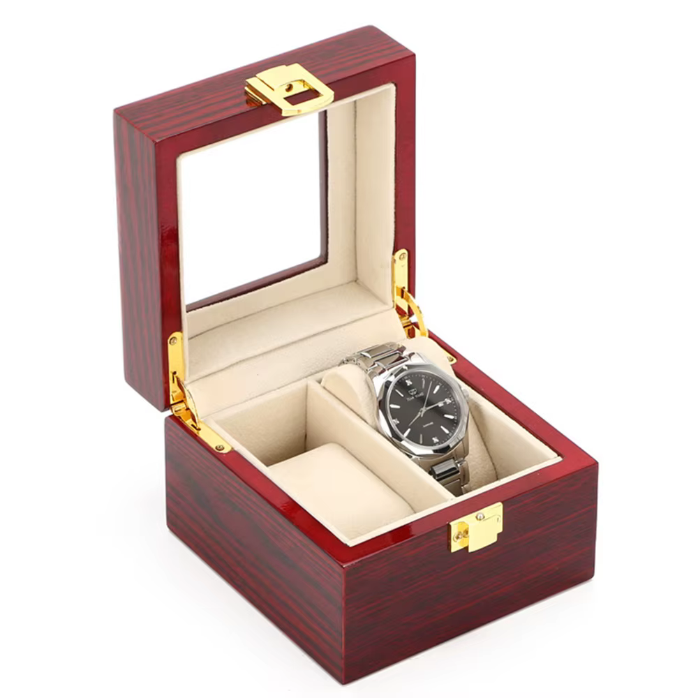 Nouveau Boîte de rangement de montre en bois