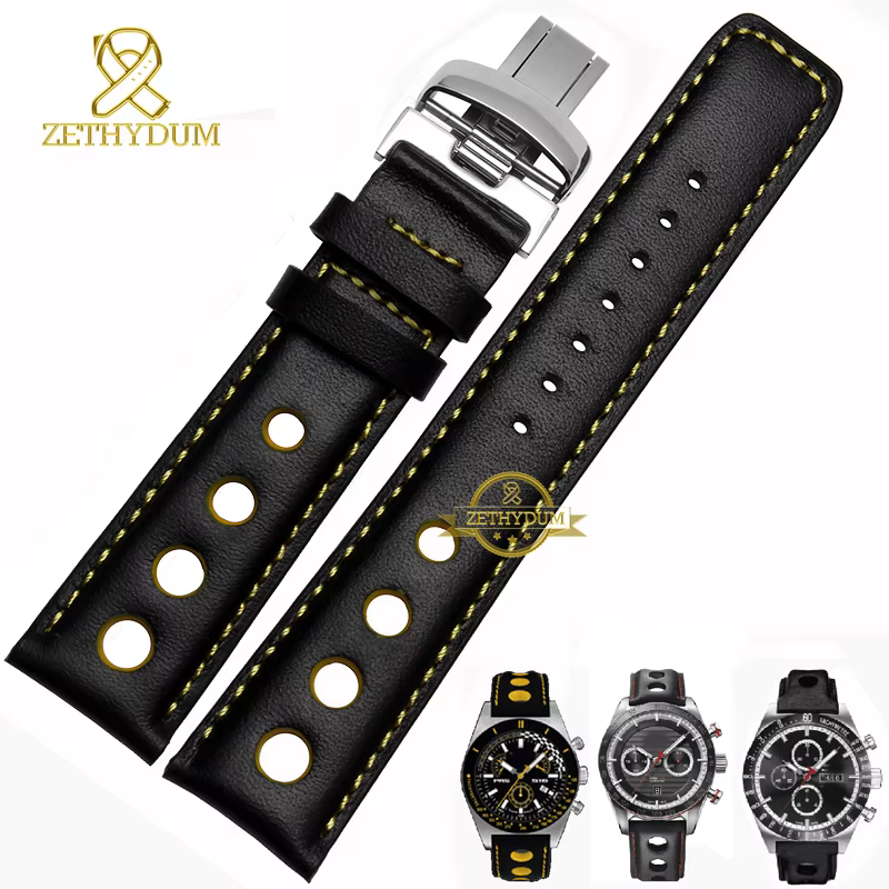 Bracelet de montre en cuir véritable
