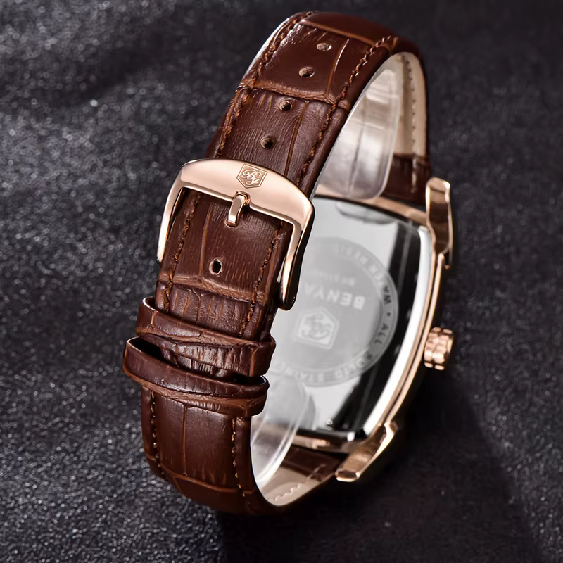 BENYAR – montre-bracelet en cuir pour hommes
