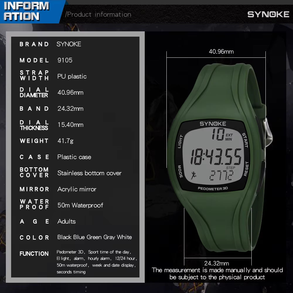 Montres de sport pour hommes SYNOKE