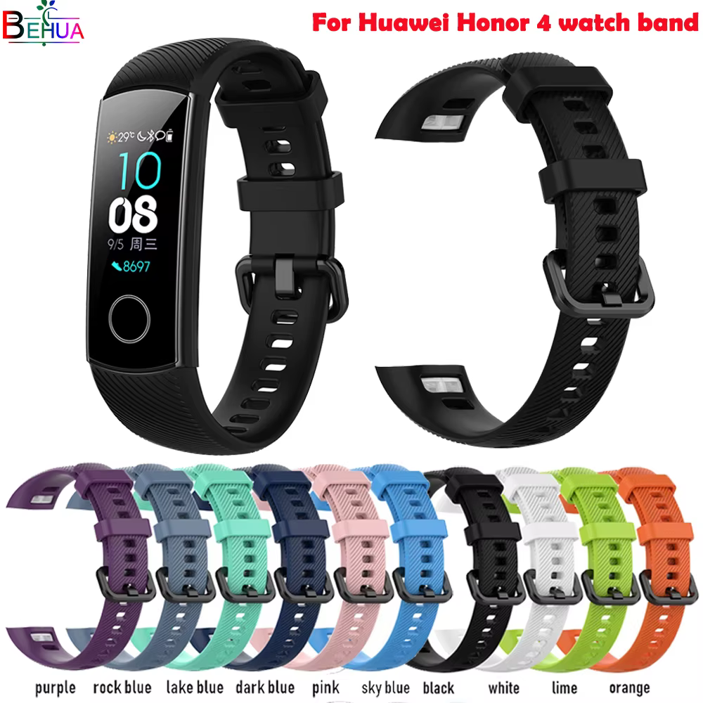 Bracelet de montre de sport en silicone pour Huawei Honor 4