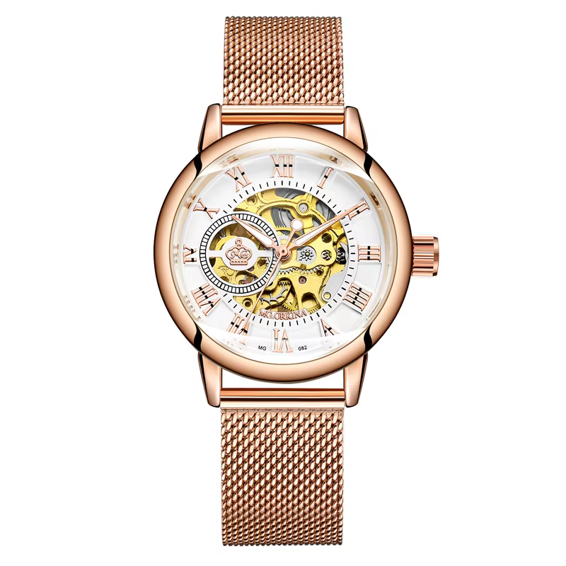 Nouvelle mode marque de luxe squelette femmes montres mécaniques Femme horloge automatique auto-vent
