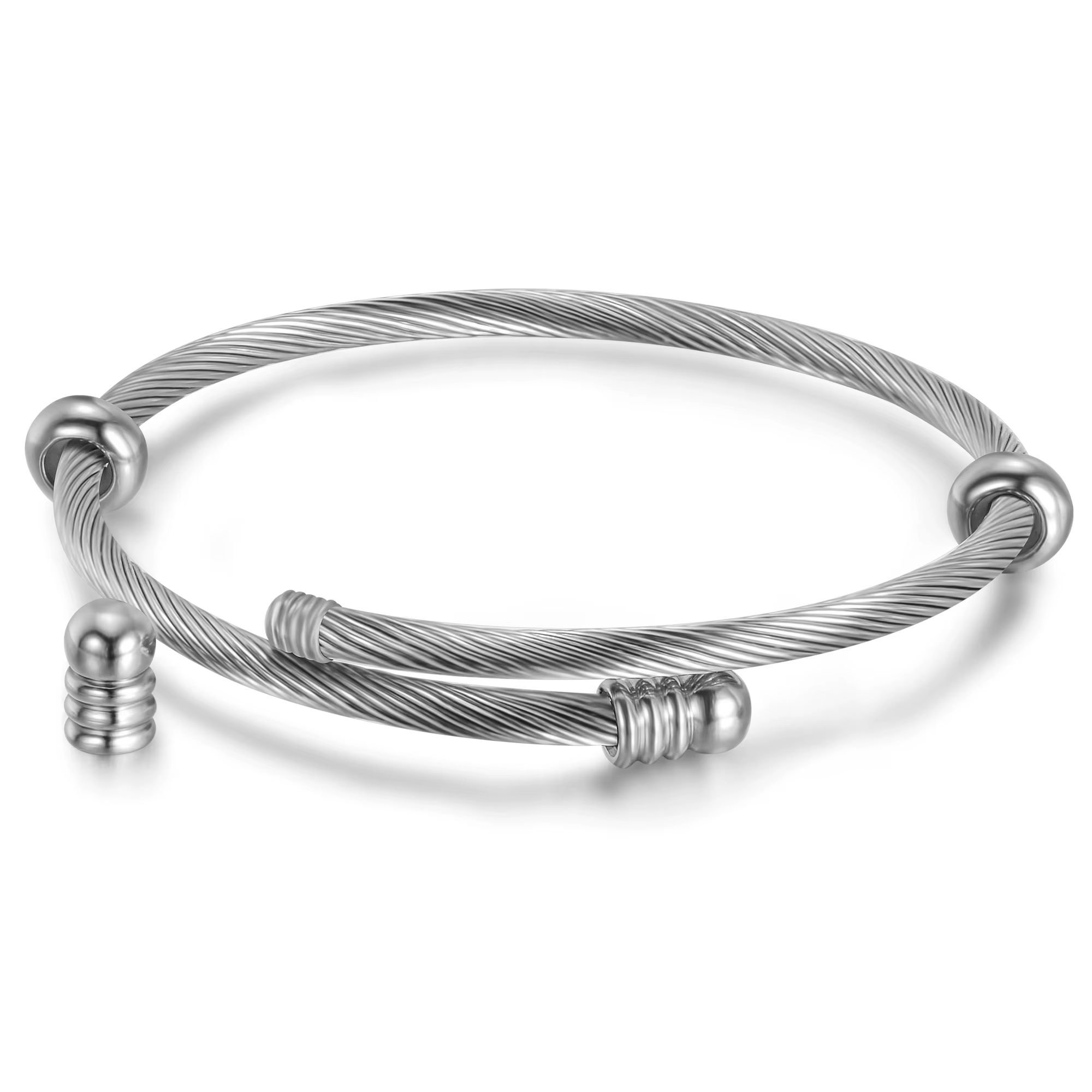 Bracelet de fil de câble élastique unisexe