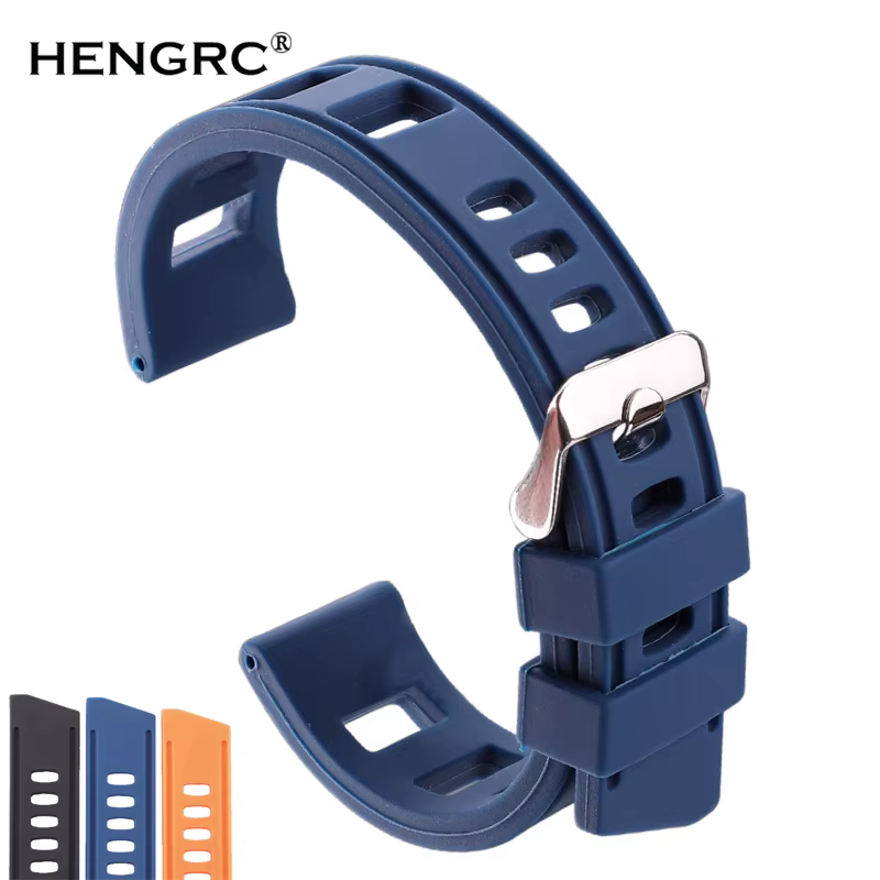 Bracelets de montre en caoutchouc Bracelet 20mm 22mm Orange bleu noir femmes hommes