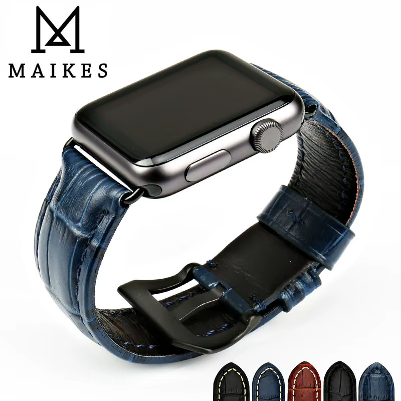 MAIKES – bracelets de montre en cuir de vache véritable