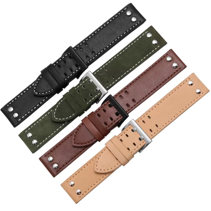 Bracelet de montre en cuir véritable