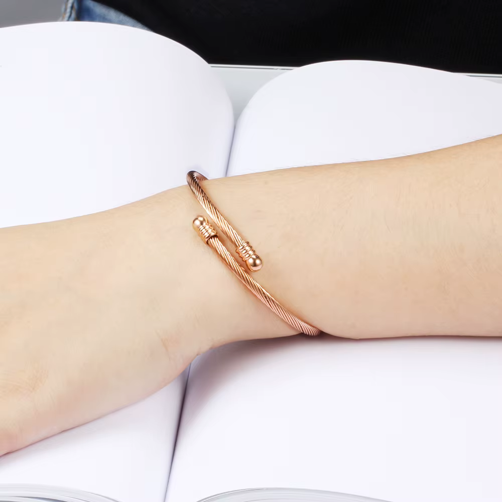 Bracelet de fil de câble élastique unisexe