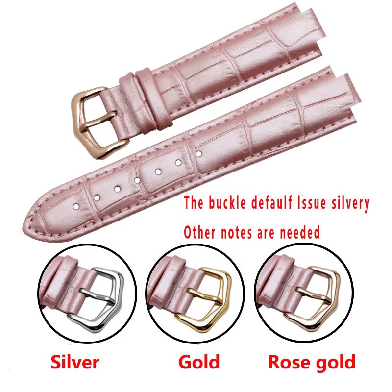 Bracelet de montre en cuir véritable 14*8mm 16*9mm