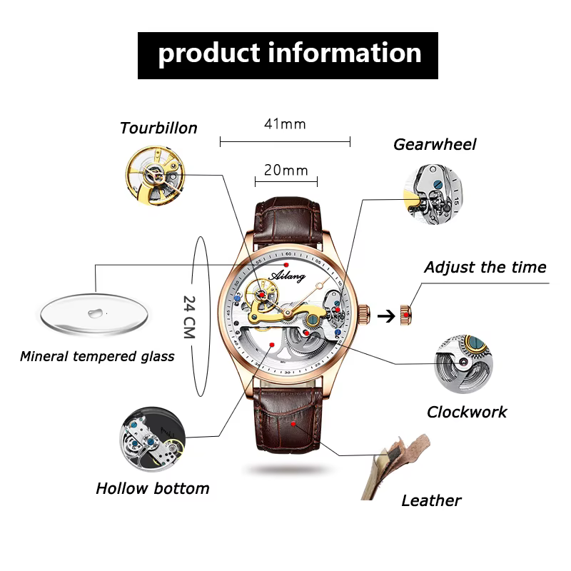 Montre mécanique automatique pour homme