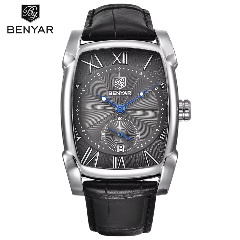 BENYAR – montre-bracelet en cuir pour hommes