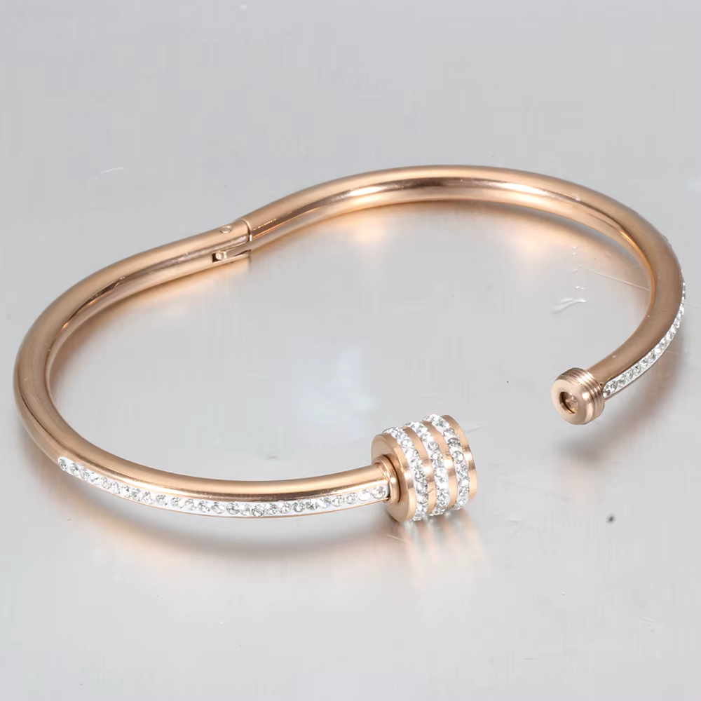 Bracelets de luxe en cristal perlé pour femmes, bijoux de mode, breloques en acier inoxydable, accessoires, prix d'usine