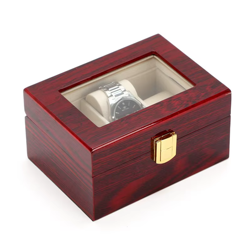Nouveau Boîte de rangement de montre en bois
