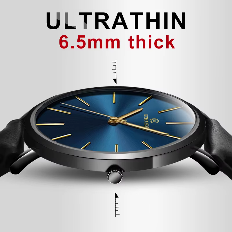 Nouvelle montre pour hommes Ultra-mince montres de mode en cuir Simple affaires montre-bracelet à Quartz romain masculin mâle relojes horloge décontractée